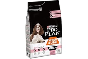 PURINA PRO PLAN | Medium & Large Adult 7+ Sensitive Skin | Riche en Saumon | Croquettes | Chien | Sac de 3kg