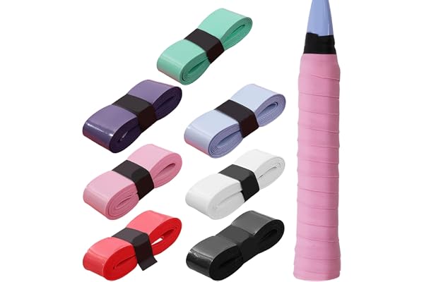 EHDWXVZM Couvercle De Poignée De Raquette De Badminton en 7 Parties, Ceinture Absorbante De Sueur Auto-Adhésive, Équipement Sportif, Adapté Au Tennis, Au Badminton Et Aux Cannes À Pêche.