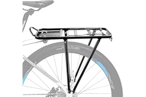 JOLIGAEA Portapacchi Bici Universale Regolabile, Posteriore in Lega di Alluminio, Capacità di Carico 35 Kg