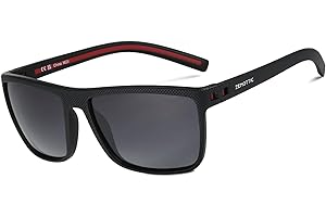 ZENOTTIC Polarised Sunglasses for Men Lightweight TR90 Frame UV400 Protection Square Sun Glasses