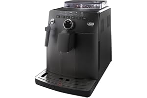Gaggia HD8749/01 Naviglio Black - Macchina da Caffè Automatica, per Espresso e Cappuccino, Caffè in Grani, 15 bar, 1850W, 2L, Nero, 100% Made in Italy