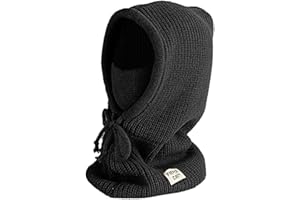 JFAN Bonnet Enfant Garcon et Fille Chapeau Chaud Tricoté Cagoule Bonnet Echarpe 2 en 1 Hiver