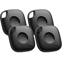 Tile By Life360 Slim (2024) - Tracker Bluetooth Ultra Fin Pour Portefeuille, Bagages Et Objets - Noir