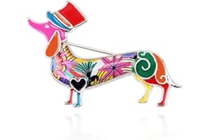 NEWEI Encantadores de broche de perro de esmalte para mujeres y amantes de perros