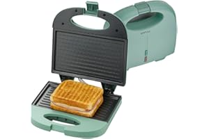 My Wave - Sandwichera - Potencia de 750W - Para Todo Tipo de Alimentos - Apertura de 90º - Parrilla Eléctrica con Placas Antiadherentes - Medidas: 22,5 x 14 cm