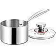 Herogo Saucepan 18cm, 2.4L Stainless Steel Sauce Pan With Glass Lid