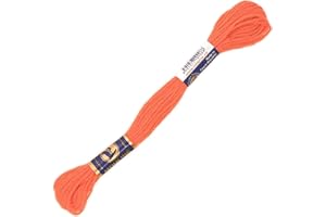 MADDMA 1 Docke Stickgarn 2g / Sticktwist 100% Baumwolle Stickerei verschiedene Farbwahl, Farbe :2342 dunkellachs