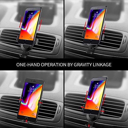 Handyhalterung Auto , Humixx [Lebenszeit-Garantie] 360 Â° Ein-Hand-Operative Auto-Air Vent Universal-Handyhalterung Kompatibel fÃ¼r Phone mit einer Breite von 6,5 cm- 9cm-Schwarz