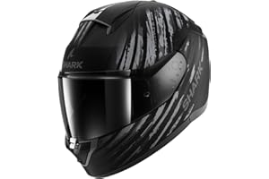 SHARK KAA Casco Integral Moto RIDILL 2 Negro Adulto Agresivo para Motociclismo Hombres y Mujeres (Adultos) Casco