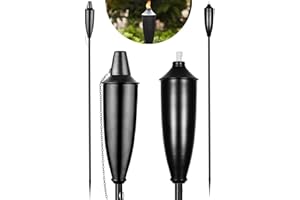 MARRAKESCH ORIENT & MEDITERRAN INTERIOR Lot de 4 torches de jardin orientales en métal Namibie | Torches marocaines pour l'extérieur | Photophore de jardin marocain à poser