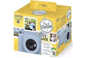 FUJIFILM Appareil Photo instantané Fuji INSTAX SQ1 Bleu Pack Evasion