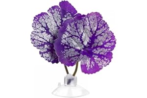 DONGKER Foglia Betta per Acquario,Letto Riposo per Acquari con Ventosa Amaca Pesci per Decorazione Serbatoio Pesce