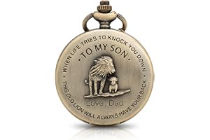 To My Son fickur lejonmönster graverad fickur för son gåvor