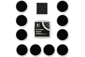 VeloChampion lätta cykelpunktionsreparation limfritt självhäftande patch kit (6 eller 10 pack)