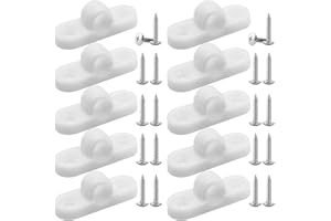 HAFRILY Lot de 10 œillets muraux en plastique PP avec 20 vis pour auvent, caravane, auvent, montage vertical ou horizontal, accessoires de caravane