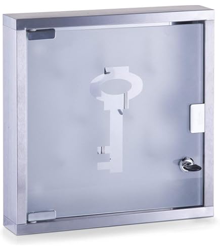 Grote Capaciteit Sleutelkast Wandmontage 48Keywith Glazen Deuren Rvs