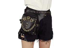 FiveloveTwo Punk Tactique Jambe Bras Sacs Banane Ville Sport Petit Sac À Bandoulière Hommes Femmes Sac Pack Ceinture pour Randonnée Camping Vélo Sport en Plein Air Noir