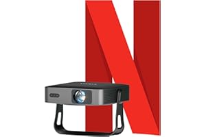 【Netflix Officially】Smart Mini Projector with Auto Focus & Keystone,VOPLLS WiFi Bluetooth 1080P Full HD,Portable Phone Projector for Home Cinema/Bedroom/Outdoor