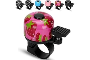 ALUSCOTA Fahrradklingel Kinder - Klingel Fahrrad für Kinder Mädchen Jungen Erwachsener|120db Mini laut Fahrradklingel für Fahrrad,Roller,Dreirad,Kinderfahrrad,Kinder Laufrad,Mountainbike - Fahrrad Zubehör