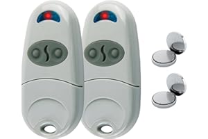 TEASTEAM 2 PCS Mando Garaje Universal 433,92 MHz, 2 Canales Mando a Distancia Garaje, Mando Garaje Clonador Compatible con TOP 432NA, TOP 432 SA, TOP 432EE y TOP 432 A