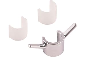 AquaSu Haczyk Manea do prysznica | podwójny hak do drążka prysznicowego | pasuje do drążków prysznicowych o średnicy 22 lub Ø 25 mm | tworzywo sztuczne | chrom | 72374 9, 10