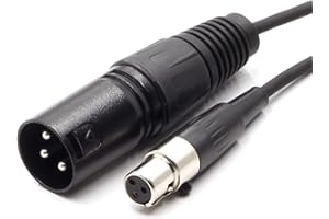 SiYear 3-pinowy XLR męski wtyk do 3 gniazd żeński mini XLR Pro kabel do mikrofonu klapowego - kabel TA3-XLR (1,5 m/5 FT