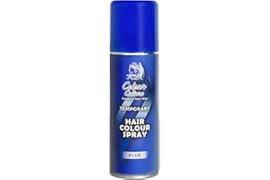 Colour Culture Hair Colour Spray 125ml-Blue, Temporary Coloured Hair Dye, Hurtless Easy Wash-Out Hairspray, Washable Hair Colour Spray for Halloween & Theme Party, Fancy Dress Up, For Kids Adults
