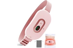 Cuscinetto Riscaldante Mestruale Portatile-OVIFM Menstrual Heating Pad Elettrico Fascia Riscaldante Dolori Mestruali Cuscinetto e 3 Temperature Regolabili Pain Relief Lombare/Schiena/Crampi(Rosa)