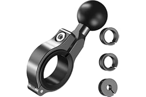 Jitehsha Base Sphérique de 2,5 cm en Alliage D'aluminium Super Solide pour Guidon de 2,2 cm/2,5-3,2 cm de Diamètre, Compatible avec les Supports de RAM / iMESTOU
