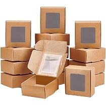 BENECREAT 30PCS PVC Candy Treat Gift Box 15x12cm Trasparente Rettangolo Scatole per Bomboniere per Caramelle Cioccolato Chrismas Matrimonio Festa di Compleanno