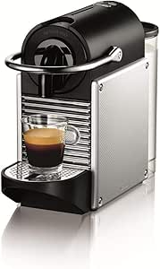 De'Longhi Nespresso EN 125.S Kapselmaschine Pixie Electric Aluminium | 1260 Watt | 0,7 Liter | Mit beleuchtetem Kaffeekapsel-Sammelbeh&auml;lter