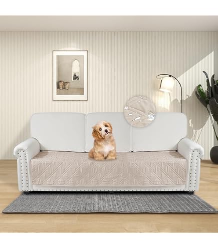 Housse De Canapé Imperméable Et Anti-griffes - Tissu Chenille, Revêtement TPU - Tailles Variables (ex. 110x180 Cm) - Pour Protection Animaux, Ménage - 11