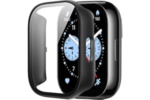 FDHYFGDY Case for Xiaomi Redmi Watch 5 Lite, All-Round PC Protective Case with Screen Protector, Screen Protector Compatible with Redmi Watch 5 Lite - Black