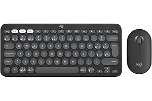 Logitech Pebble 2 Combo, Teclado y ratón inalámbricos, discretos, portátiles, Personalizables, Logi Bolt, Bluetooth, Easy-Switch para Windows, macOS, iPadOS, Chrome, QWERTY Español, Grafito