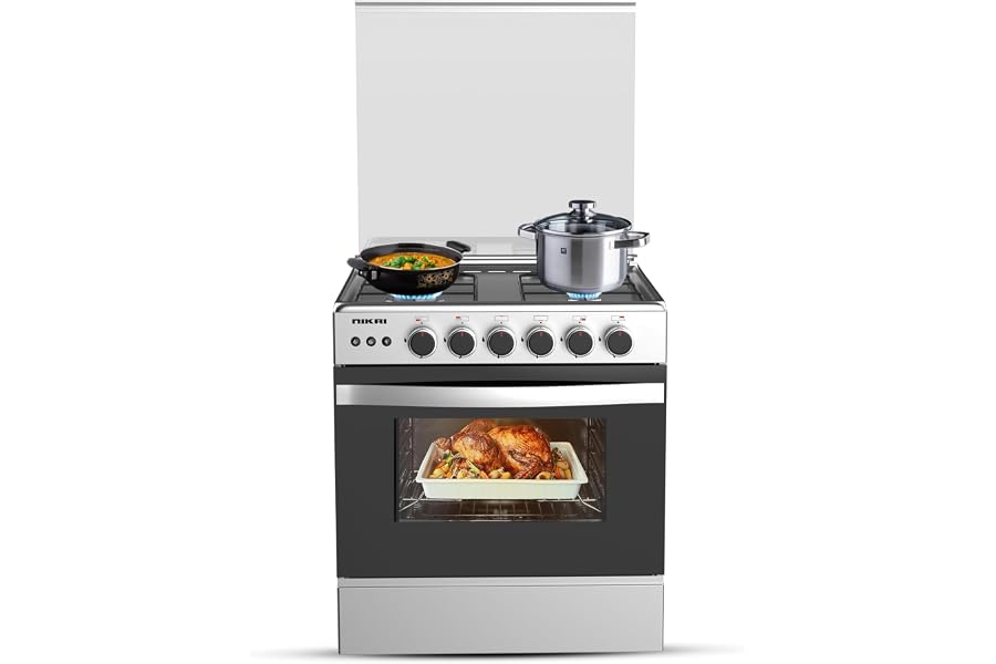 Nikai 60X60cm 4 Burner Freestanding Gas Cooking Range