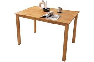 ‎WOODROOM Woodroom Esstisch Kota 110x70 cm – Massivholz Hevea, lackiert, Farbe Eiche – Kleiner Küchentisch, Esszimmertisch, platzsparend, stabil & pflegeleicht