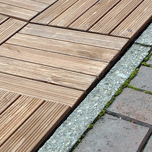 , 9 unidades easimat Decking azulejos de piso de madera 30 cm SQ - transformaciones juntos