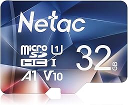Netac Micro SD Card 32 GB Fat32, Memory Card for Smartphone, Switch, Tablet, Camera, Drone, Raspberry Pi