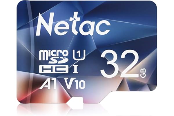 Netac 32Go Carte Micro SD A1, U1, C10, V10, UHS-I, Vitesse Jusqu'à 100 Mo/s en Lecture et 10 Mo/s en écriture, Carte Mémoire Idéale pour Téléphone, Caméscope, Nintendo Switch, GoPro, Tablette