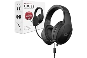 Lioncast LX25 Casque de Jeu - Son Stéréo, Haut-Parleurs en Néodyme de 50mm - Compatible avec Window, Mac, Nintendo Switch, PS4, PS5, Xbox One - Microphone Détachable, Mousse Mémoire de Forme