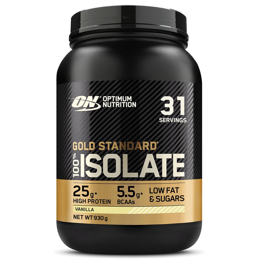 Optimum Nutrition Gold Standard 100% isolaat wei-eiwit, 930 g | Vanille, 31 porties, eiwitpoeder, BCAA's en glutamine, pre- en post-training