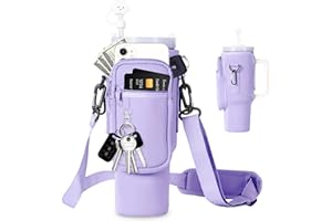 EEPLUYTY Borsa per Stanley Cup da 1,2 l/40 oz, Borsa per Stanley Cup con Tasca per Telefono, Portachiavi, moschettone e Tracolla Regolabile