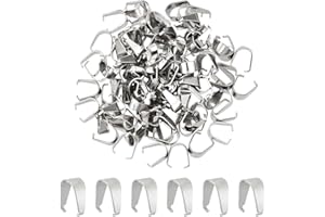 UNICRAFTALE 100 pz Acciaio Inossidabile Chiodi a Scatto Pizzico Bails Ciondolo Bails Connettori Gancio Ciondolo Catenacci per Ciondola Charms Creazione di Gioielli Colore Acciaio Inossidabile 9x4x6mm