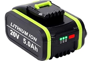 Jialitt 20V 5000mAh Ersatzakku für Worx Akku WA3553 Li-Ion Akku Wiederaufladbar für Worx Akku 20V WA3556 WA3551.1 mit Ladestandanzeige 【Nicht für Landroid Vision M600 M800 L1300 L1600】