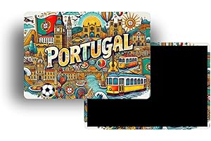 FITYO Magnets Frigo – 150 Pays au Choix – Souvenirs Touristiques Pays du Monde – Aimants Décoratifs Réfrigérateur – Cadeau Voyage – Style Traditionnel – 5,4 x 7,8 cm – 1 Unité (Portugal)