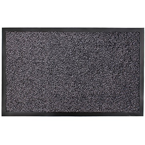 JVLAdmiral Barrier Door Mat, Microfibre, Charcoal, 60 x 90 cm