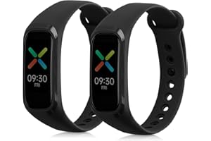 kwmobile 2 x paski do zegarka, kompatybilne z Oppo Band, sportowy pasek do monitorowania aktywności w kolorze czarnym, ciemnoniebieskim