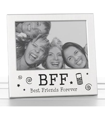 Cornice Portafoto In Vetro Widdop & Co 6x4" | 3D Words Friends CF10064FRD, Regalo Sentimentale
