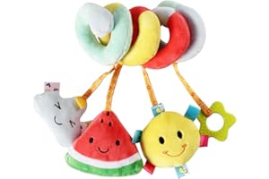 KAKIBLIN Décoration de Berceau, Jouet de Berceau de bébé, Jouets en Peluche à Suspendre pour Berceau, lit, Poussette en Spirale, Jouets en Peluche pour siège de Voiture, pastèque