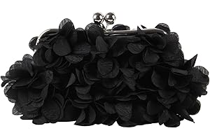 SUKUTU Pochette de Soirée pour Femme Fleur Sac à Main de Soirée Femme Mariage Chaîne Sac à Bandoulière Sac à main